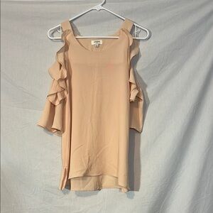 Umgee Cold Shoulder Ruffle Top
